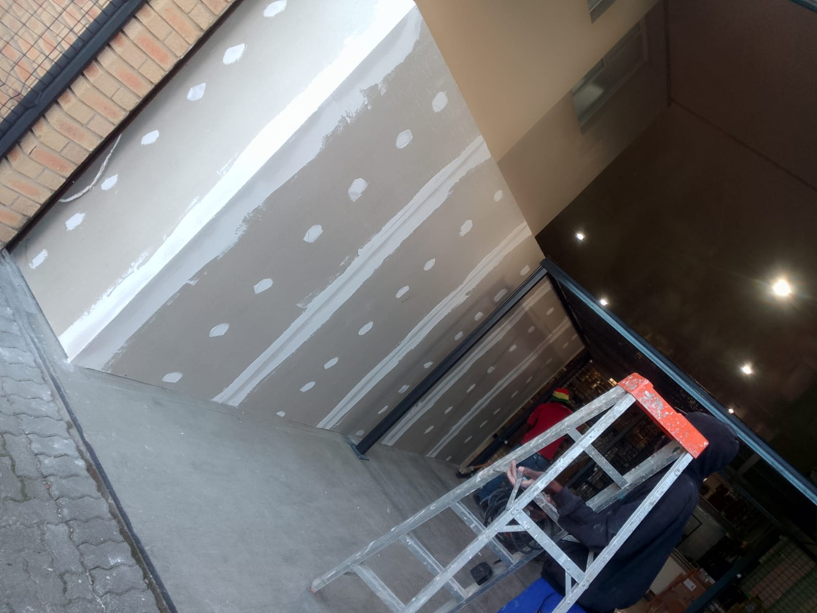 Ceiling painting in progress